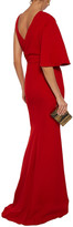 Thumbnail for your product : Badgley Mischka Asymmetric draped crepe gown