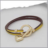 Thumbnail for your product : Lovethelinks Leather Wrap Around Bracelet With Gold Heart