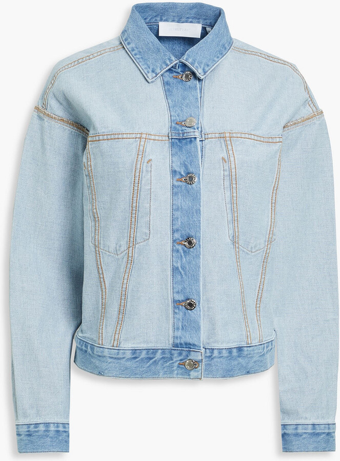 AGR Cropped Gradient Denim Jacket - ShopStyle