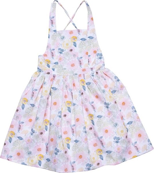 Worthy Threads WorthyThreadsBigGirls'SleevelessTieBackDress,Blooming-White,10