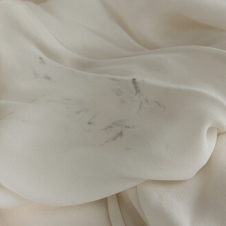 Oscar de la Renta Cream Silk Sequin Embellished Belted Kaftan M