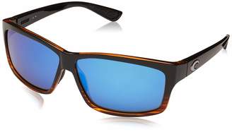 Costa del Mar Cut Polarized Rectangular Sunglasses, /Blue Mirror
