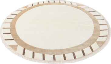 Isabelline Round Outen Beige Rug