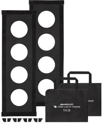 Westcott Pro Light Adjustable Corner System Mods 1 x 3 with Travel Case (2-Pack)