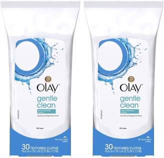 Olay Sensitive Wet Cleansing Cloth 30 Count (Pack of 2)
