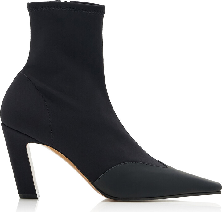 KHAITE Nevada Stretch-Leather Ankle Boots