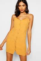 Thumbnail for your product : boohoo Popper Front Cord Dress
