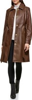 Thumbnail for your product : GUESS Faux Leather Belted Trench Coat