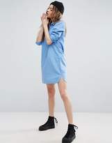 Thumbnail for your product : ASOS Pinstripe Shirt Dress With Embroidery And Badge Details