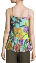 Thumbnail for your product : Trina Turk Flounce Bottom Floral-Print Tank Top