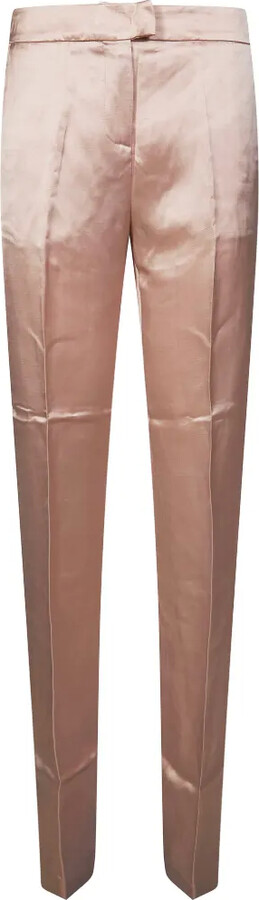 THE ANDAMANE Pink Straight Trousers