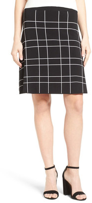 Halogen Windowpane Knit Skirt