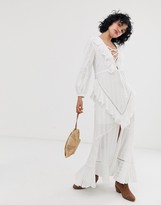 Thumbnail for your product : ASOS DESIGN lace up casual maxi dress