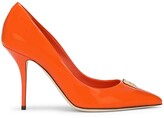 Thumbnail for your product : Dolce & Gabbana plaque point-toe pumps