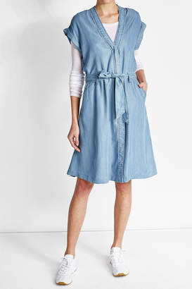 Closed Chambray Dress with Belt Tie