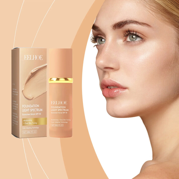 NONE 4-in-1 Foundation Liquid SPF 50+ Full Coverage Concealer Long-lasting Waterproof Professional Concealing Face Dark Circle