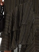 Thumbnail for your product : Diane von Furstenberg Donnie Metallic Silk Blend-georgette Midi Dress - Black Gold