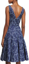 Thumbnail for your product : Oscar de la Renta Sleeveless Fit-and-Flare Day Dress, Navy