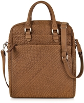 Thumbnail for your product : Forzieri Brown Woven Suede Vertical Messenger Bag