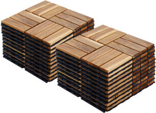 CHUANGYIWANGLUO 20 PCS Interlocking Deck Tiles Checker Pattern 12\