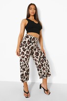 Thumbnail for your product : boohoo Leopard Print Jersey Culotte