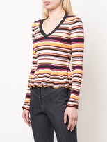 Thumbnail for your product : Cinq à Sept striped Zana ribbed jumper