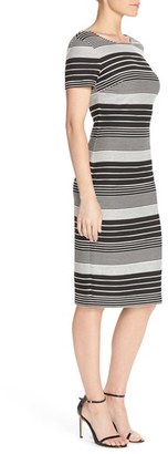 ECI Women's Stripe Jersey Sheath Dress