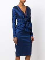 Thumbnail for your product : Talbot Runhof v-neck ruched dress
