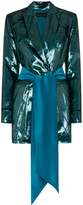 Thumbnail for your product : Michael Lo Sordo High-shine belted blazer dress