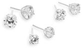 Thumbnail for your product : AK Anne Klein Sterling Silver Sparkle Stud Earring Set