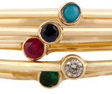 Thumbnail for your product : Jennifer Meyer Set of five 18-karat gold multi-stone stackable rings