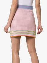 Thumbnail for your product : I-Am-Chen High-Waisted Checked Mini Skirt
