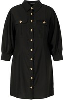 Thumbnail for your product : boohoo Plus Utility Pocket Front Shirt Dress