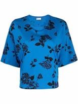 Thumbnail for your product : RED Valentino floral-print logo T-shirt