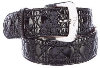 Christian Dior Cannage Patent Leather Belt