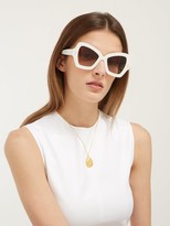 Thumbnail for your product : Celine Butterfly Acetate Sunglasses - White