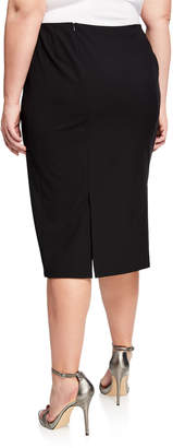 Lafayette 148 New York Side-Split Mid-Rise Pencil Skirt Plus Size