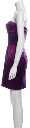 Dolce & Gabbana Strapless Mini Dress Purple