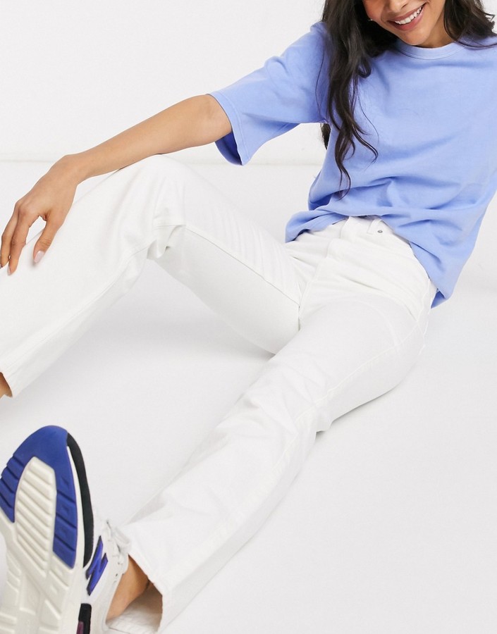 weekday row jeans white