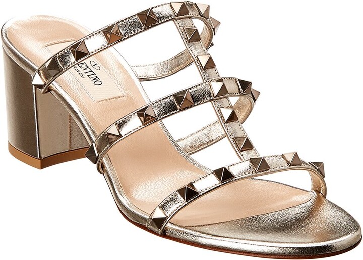Valentino Rockstud Caged 60 Leather Sandal