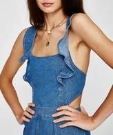 Thumbnail for your product : Don't Ask Amanda Lucy Ruffle Jumpsuit Chambray