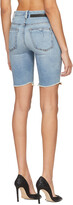 Thumbnail for your product : Unravel Blue Denim Lace-Up Cyclist Shorts