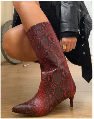 red designer boots