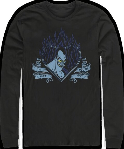 Hercules Men'sHerculesHadesI'mHotYou'reNotLongSleeveShirt-Black-Large