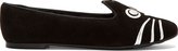 Thumbnail for your product : Marc by Marc Jacobs Black Suede Rue The Cat Critters Loafers