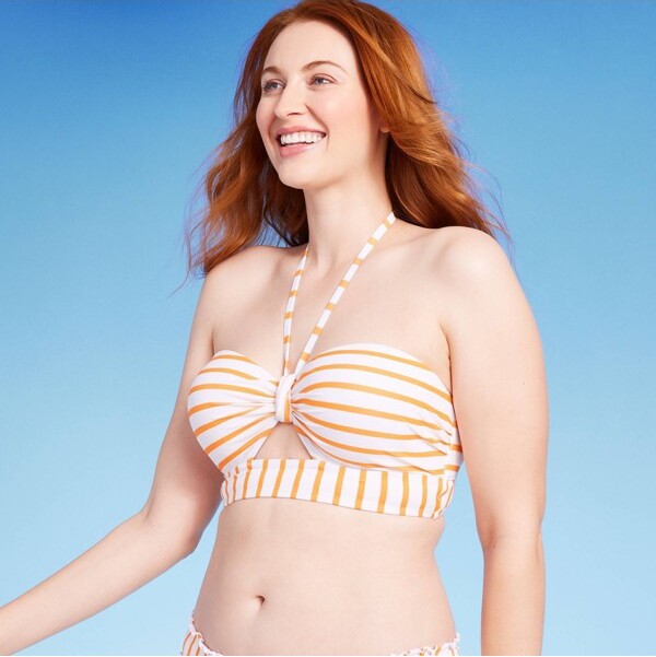 target striped bikini top