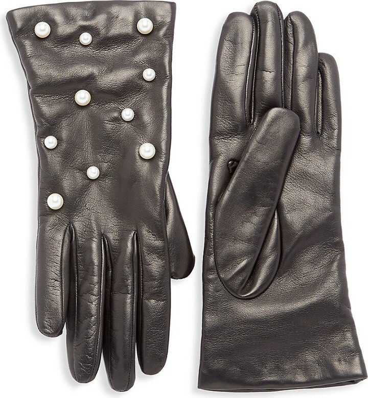 Chanel New Shearling Pearls Gloves - Vintage Lux