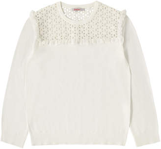 Cath Kidston Cotton Jumper with Broderie Anglaise Insert