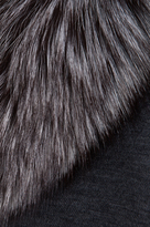 Thumbnail for your product : Alice + Olivia Izzy Cascade With Fur Cardigan