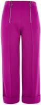 Thumbnail for your product : Tall double zip cropped wide leg pants